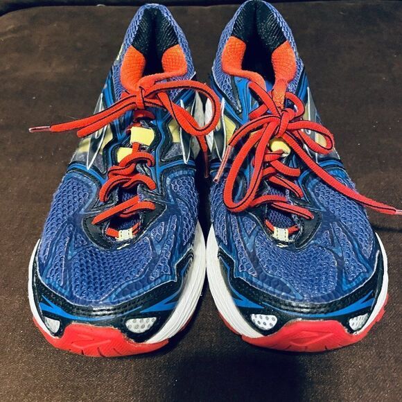 Excellent Brooks Mens Running Shoes Ravenna 5 Navy Blue Red Black 8 US 41 EUR - Picture 2 of 9